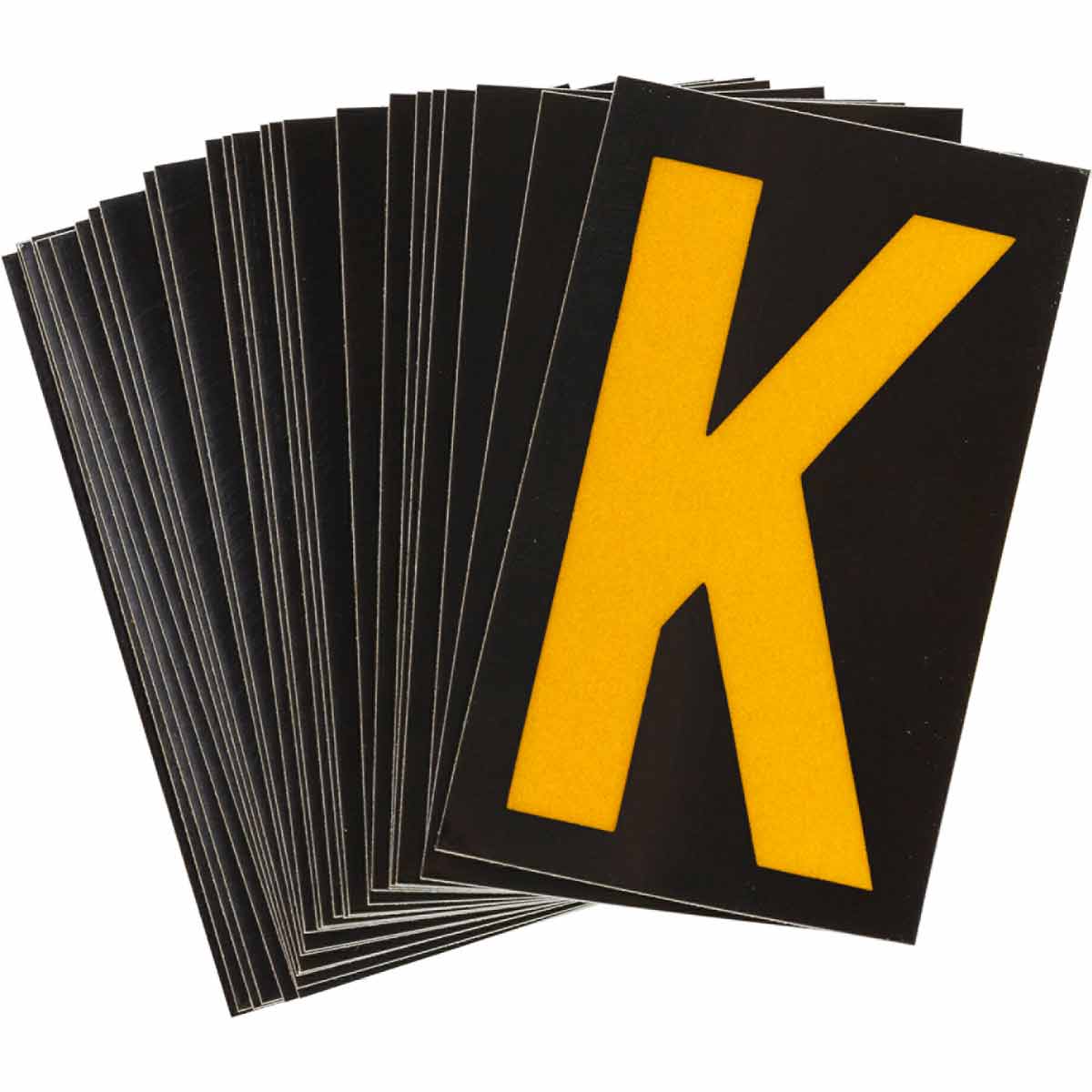 5905-K 1 in Plastic N&L Yellow on Black K 25/PK