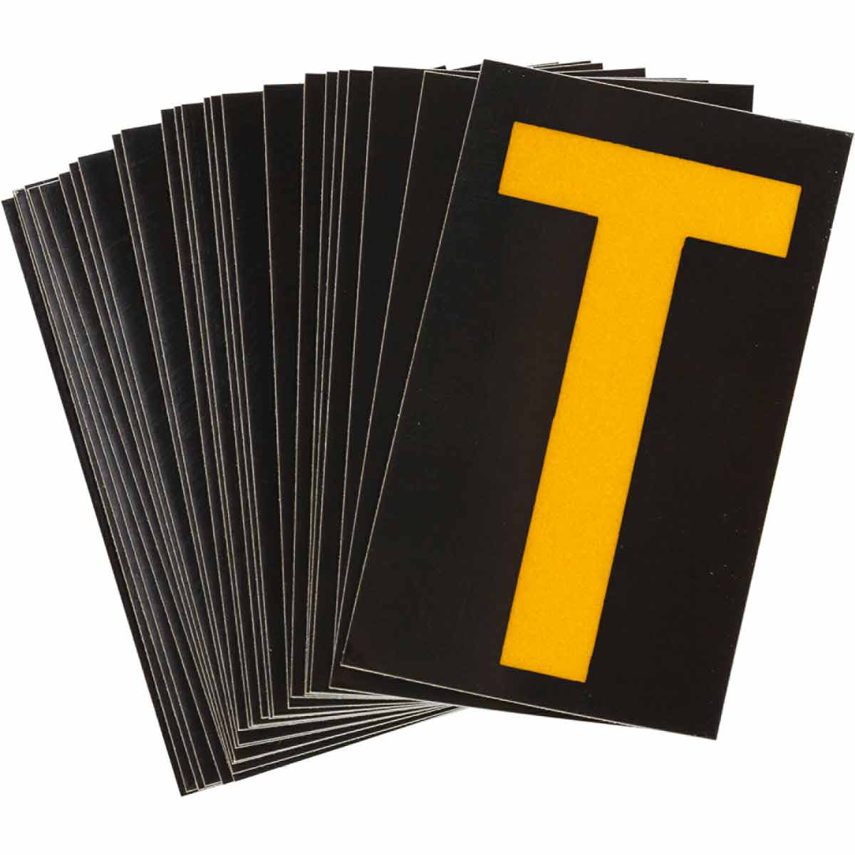 5000-T 2.5 in Reflective N&L YL on BK T 25/PK