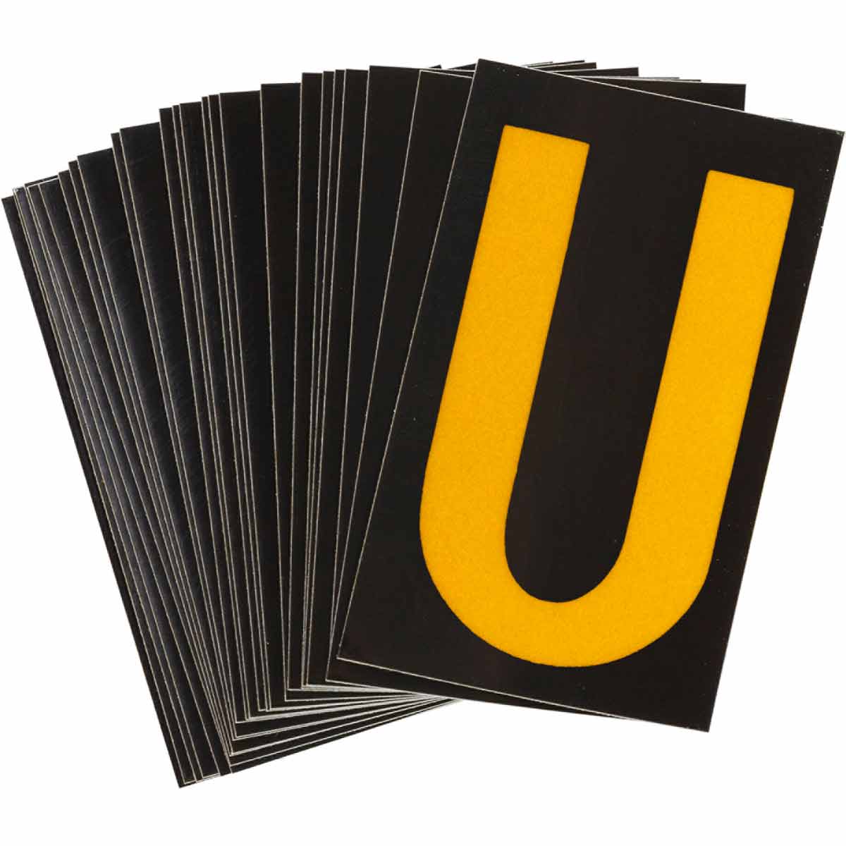 5890-U 1.5 in Reflective N&L YL on BK U 25/PK