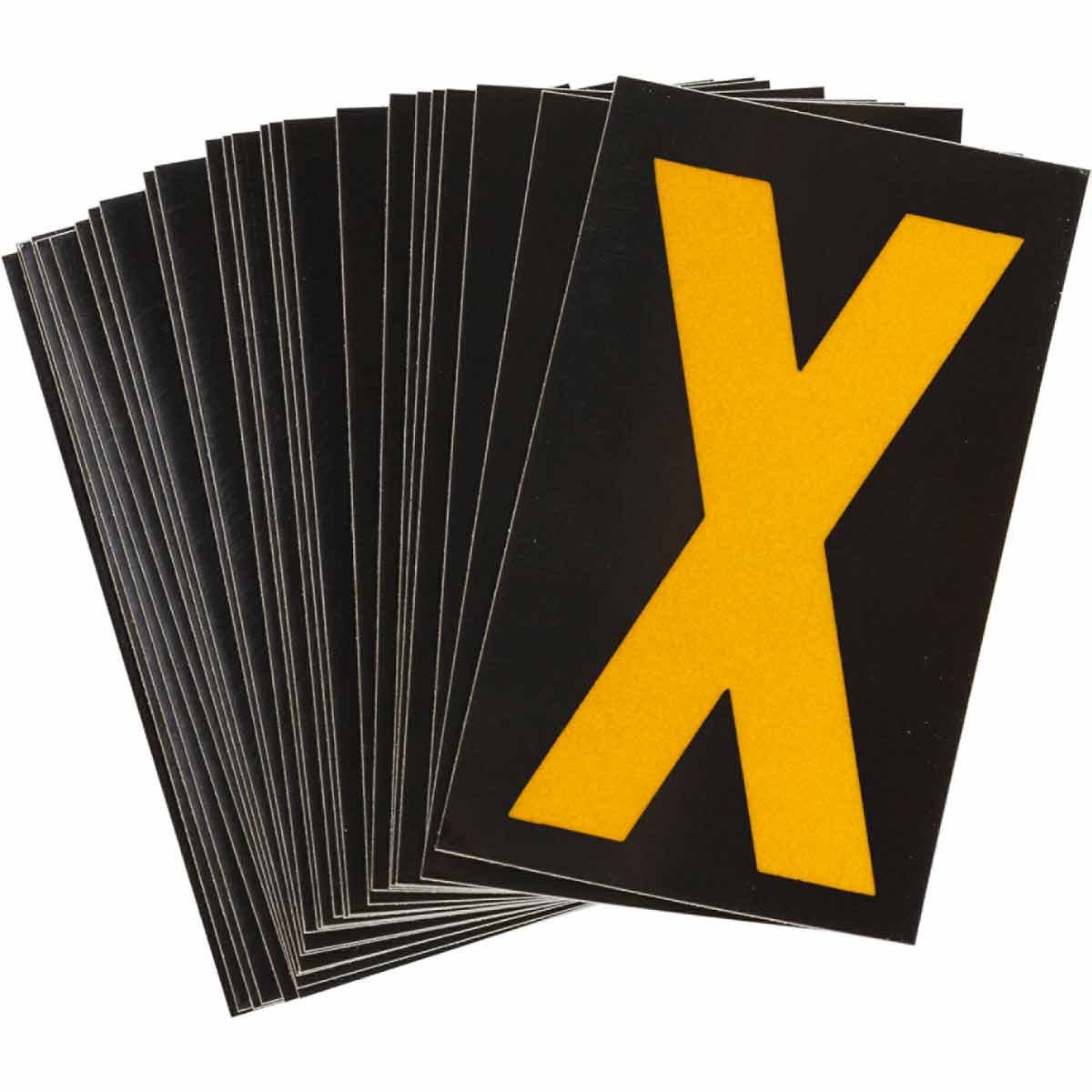 5000-X 2.5 in Reflective N&L YL on BK X 25/PK