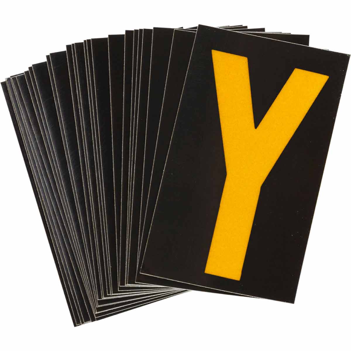 5000-Y 2.5 in Reflective N&L YL on BK Y 25/PK