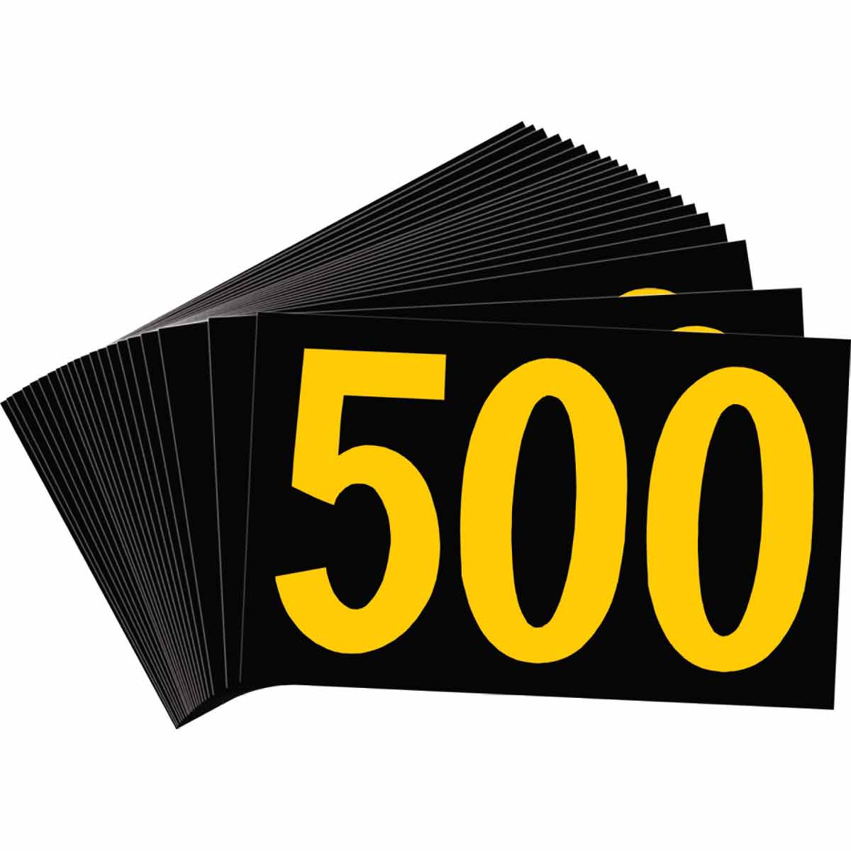 50020 2.5 in Reflective N&L YL on BK 500 25/PK