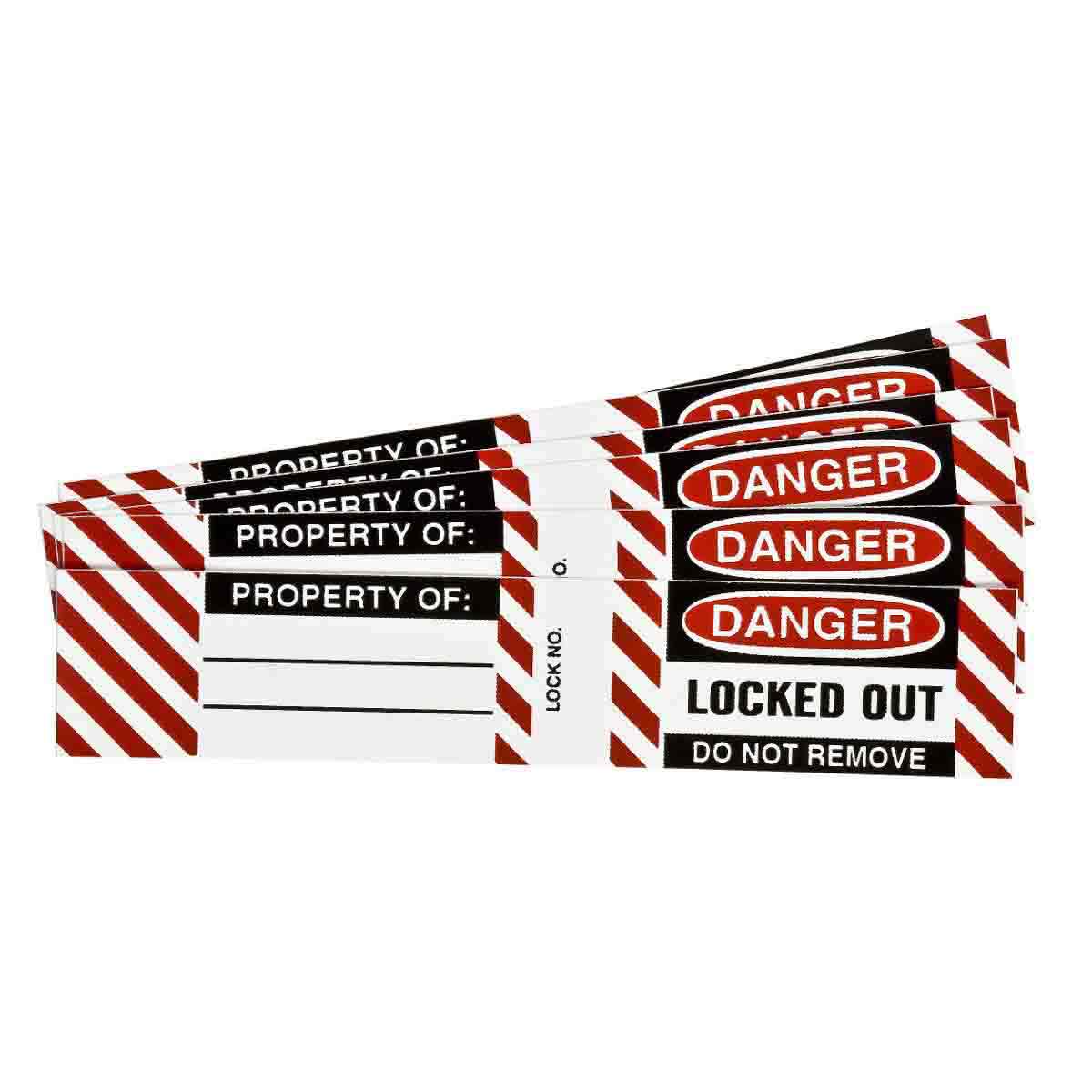 50280 Padlock Labels Vinyl DANGER English 6PK