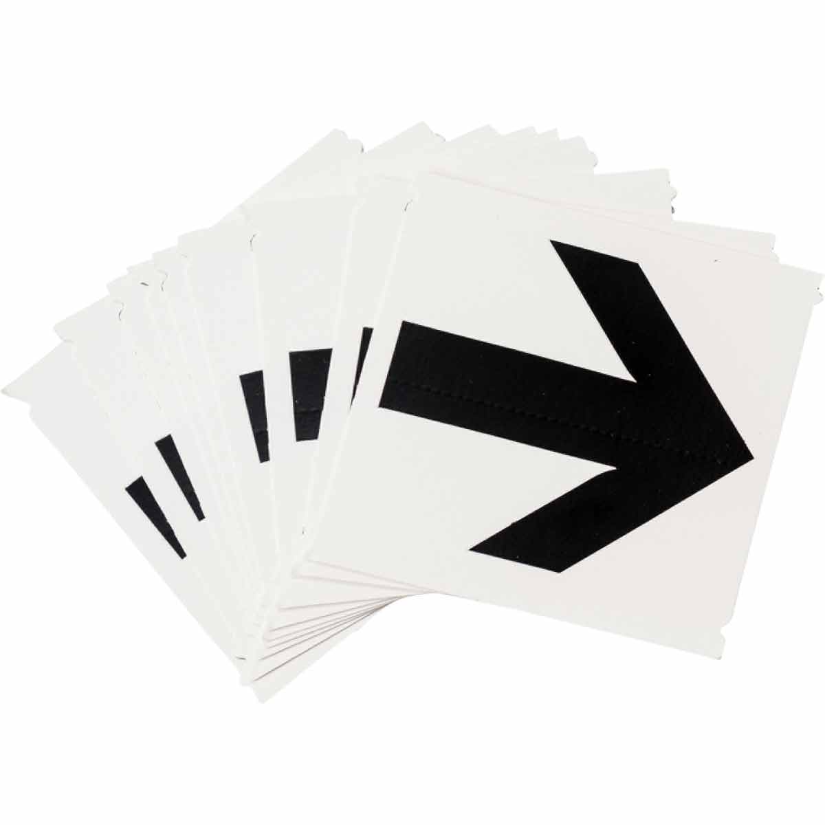 5050P-ARO QA 5050 Series B302 2" Lbl Arrow BK 10PK