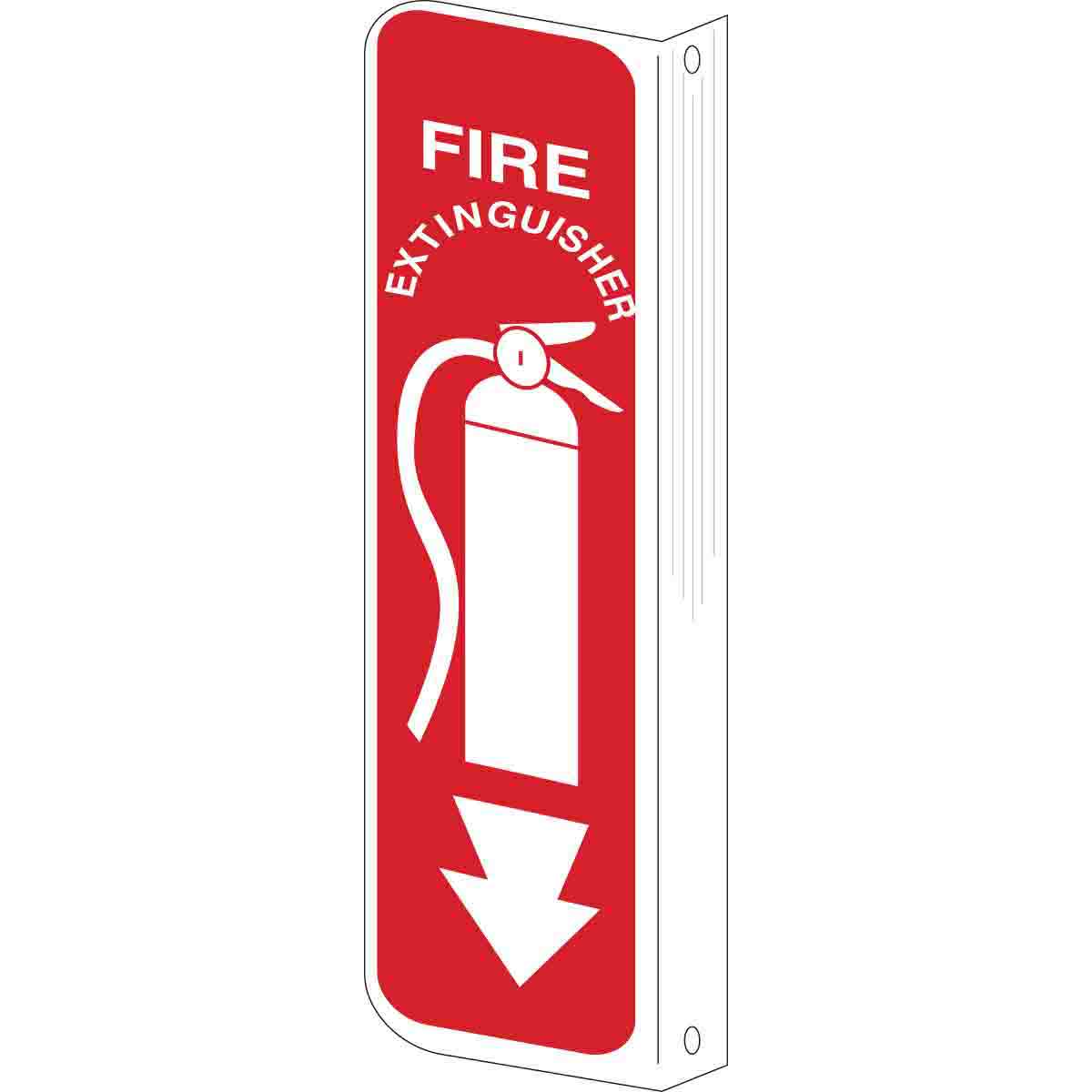 50691 2-WAY SIGN FIRE EXTING/ARR DWN