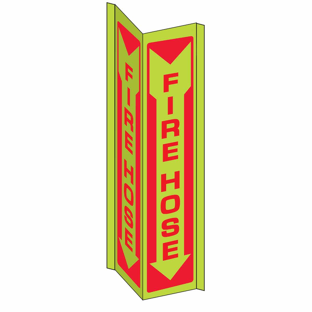 50784 3-WAY SIGN FIRE HOSE / GLOW