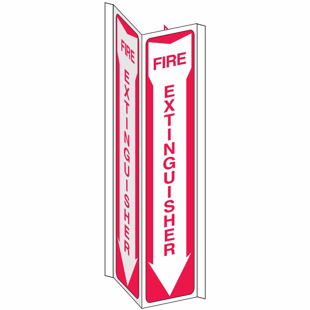 50785 3-WAY SIGN FIRE EXTING.