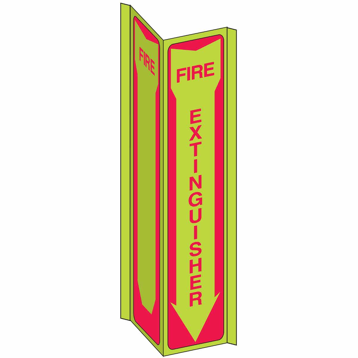 50786 3-WAY SIGN FIRE EXTING. / GLOW
