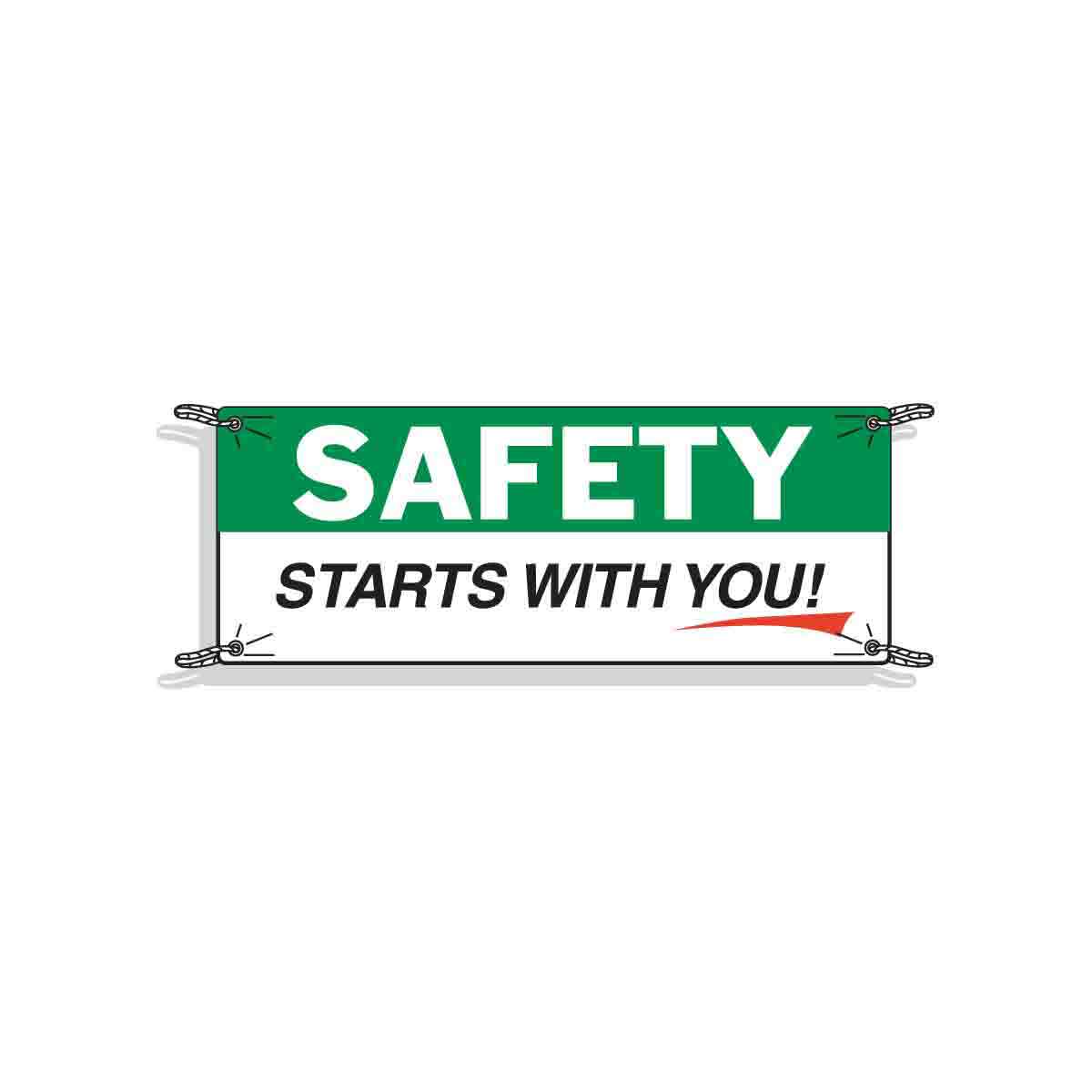 50907 GRAPHIC SAFETY BANNER 4'X10'