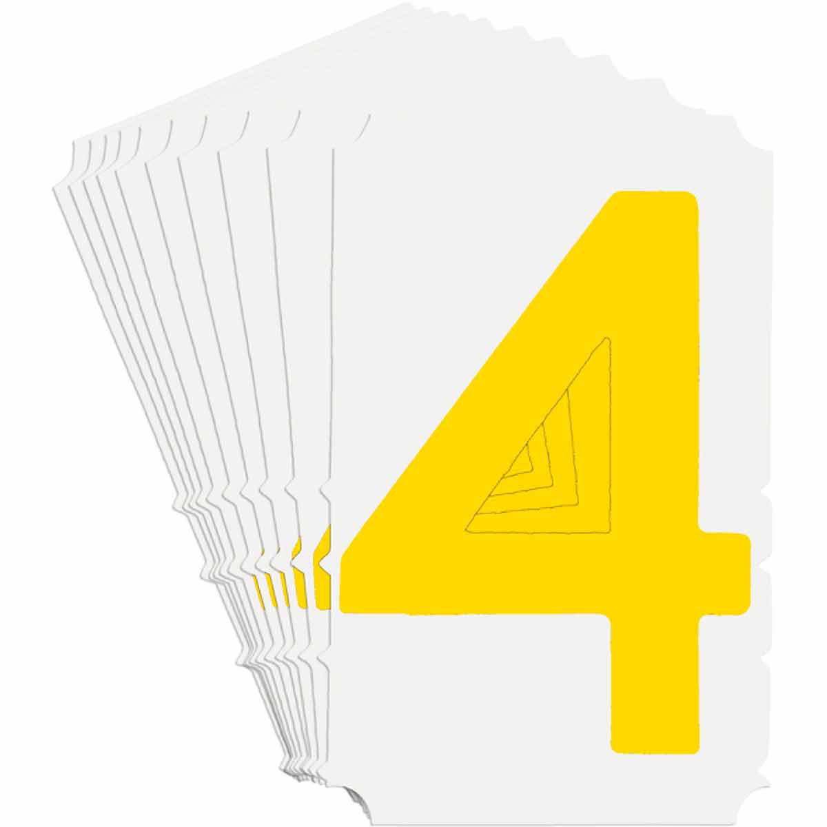 5110P-4 QA 5110 Series B302 3" Lbl, 4 YL 10PK