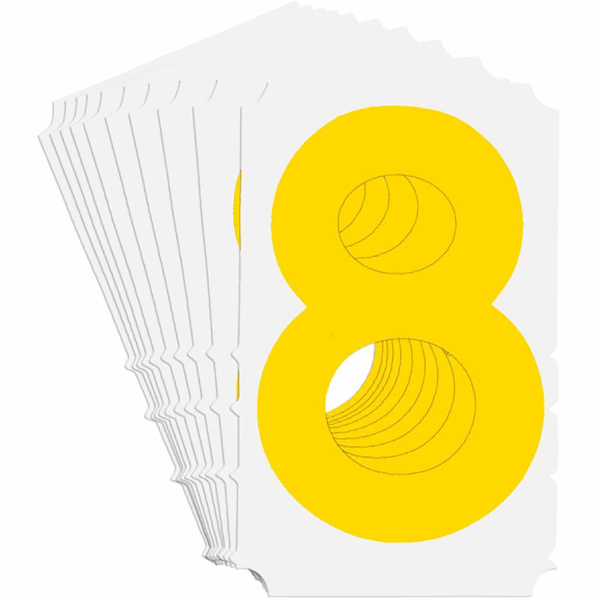 5110P-8 QA 5110 Series B302 3" Lbl, 8 YL 10PK