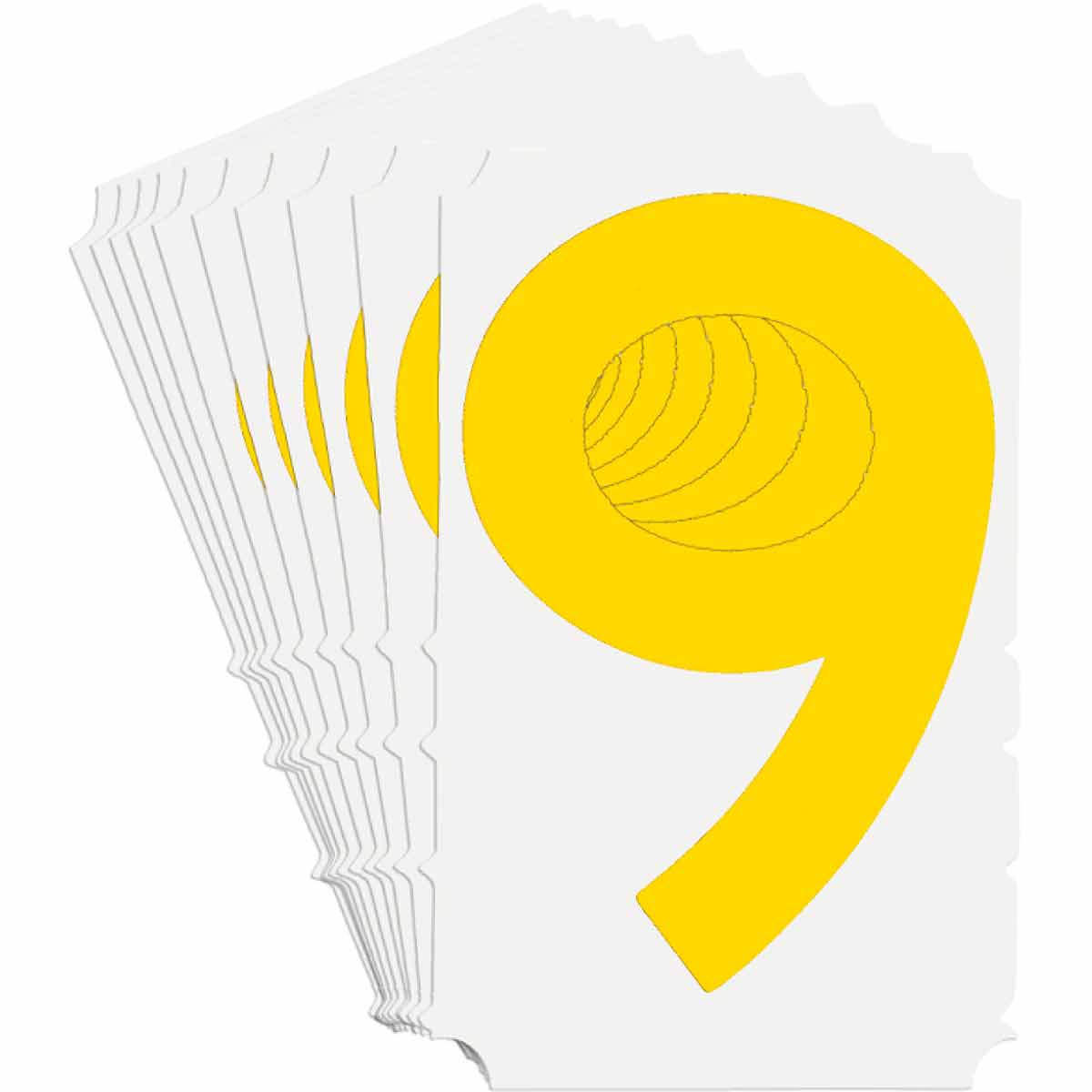 5110P-9 QA 5110 Series B302 3" Lbl, 9 YL 10PK