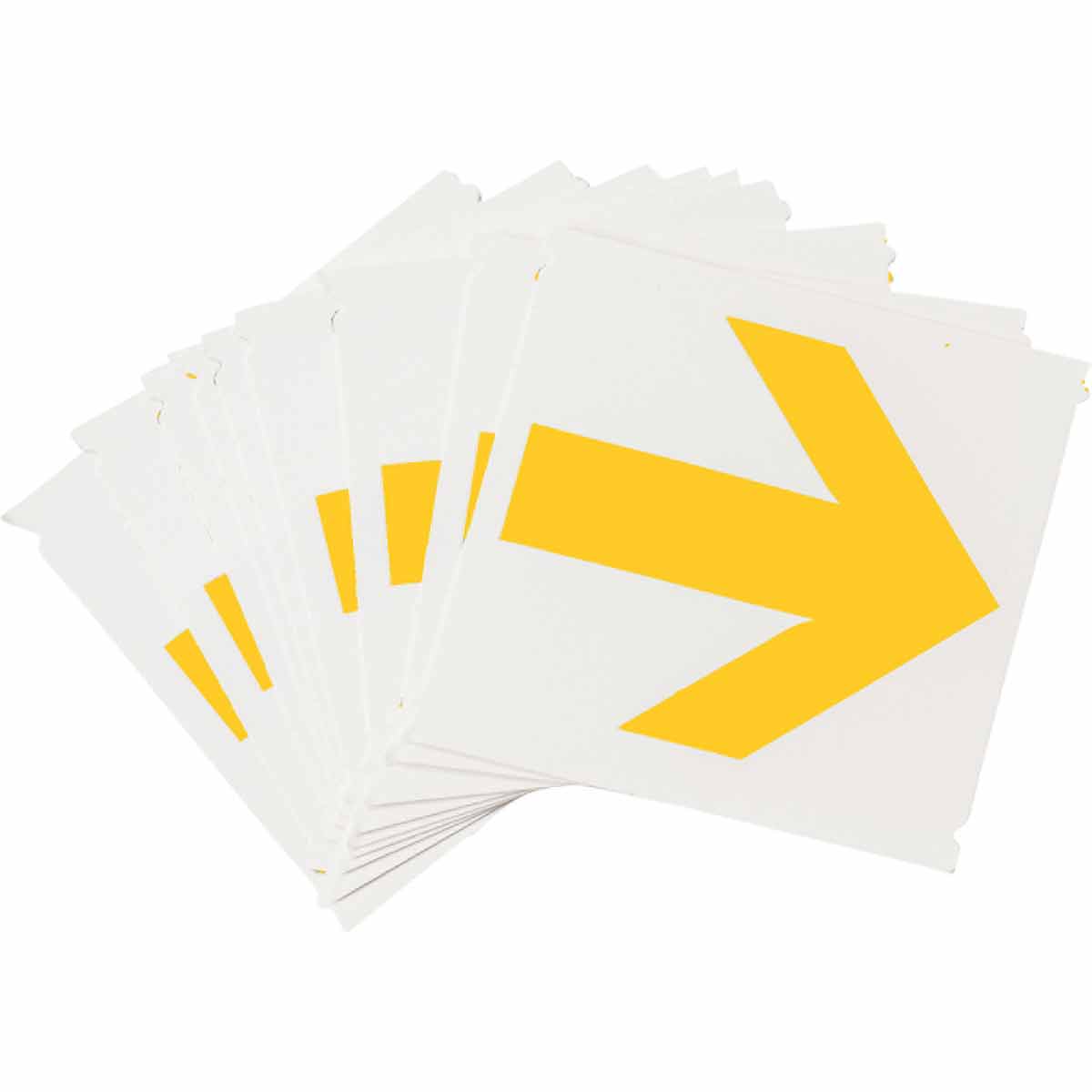 5150P-ARO QA 5150 Series B302 4" Lbl Arrow YL 10PK