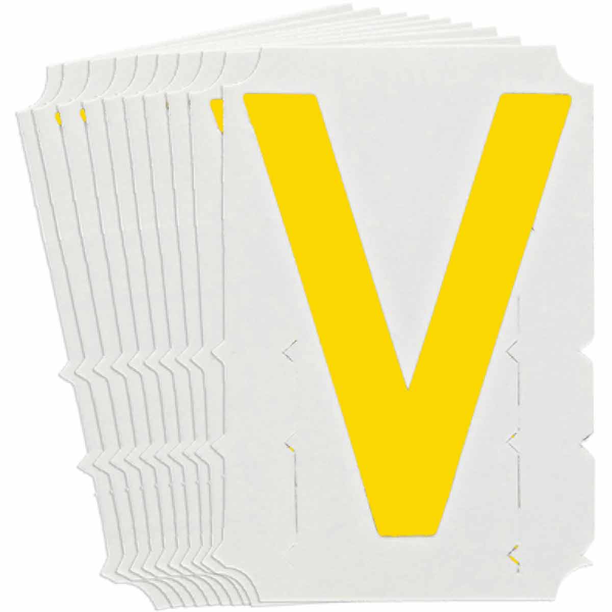 5150P-V QA 5150 Series B302 4" Lbl, V YL 10PK