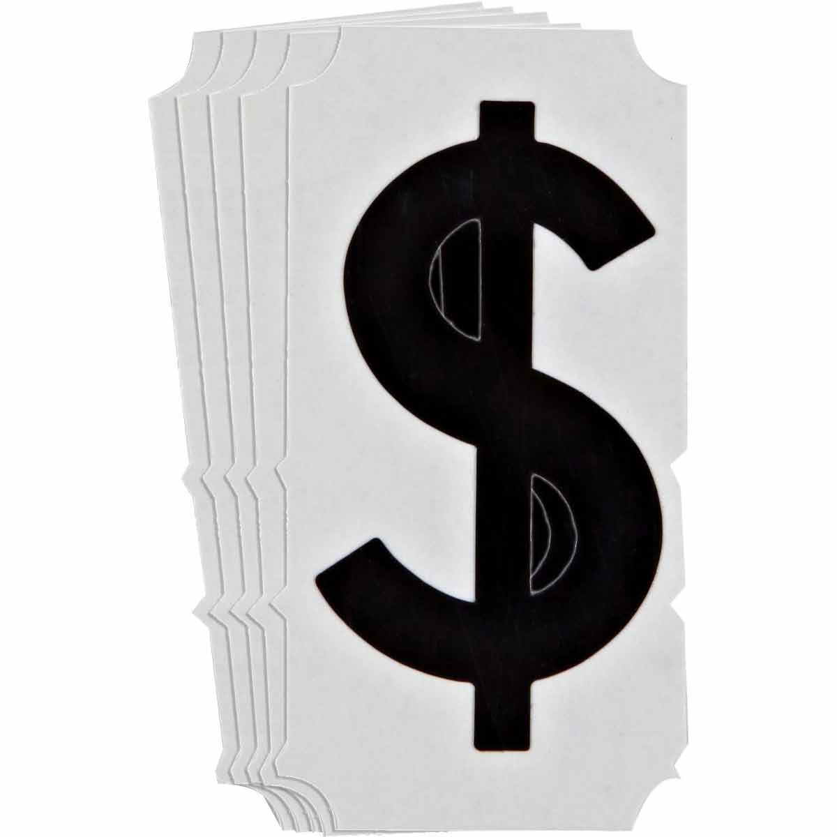 5180P-$ QA 5180 Series B302 6" Lbl, $ BK 10PK