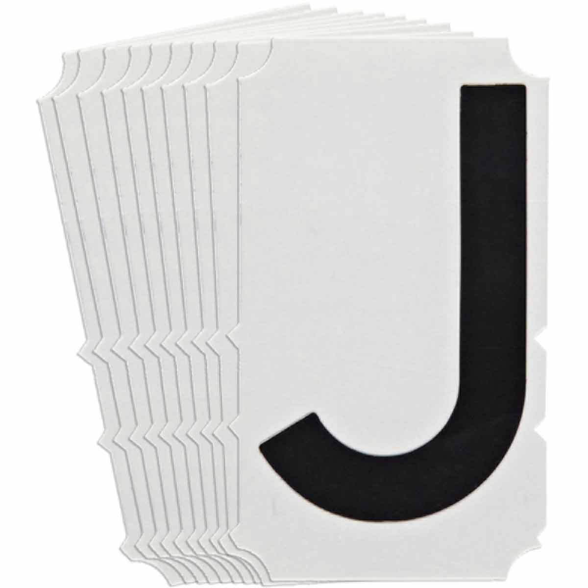 5180P-J QA 5180 Series B302 6" Lbl, J BK 10PK
