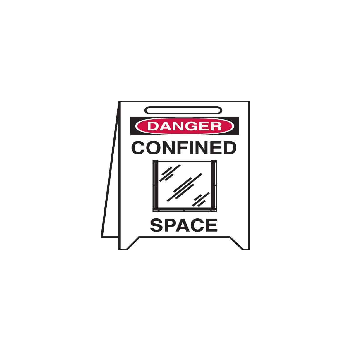 52392 FLR STND, CONF. SPACE/20X12,BLK/RED/WHT