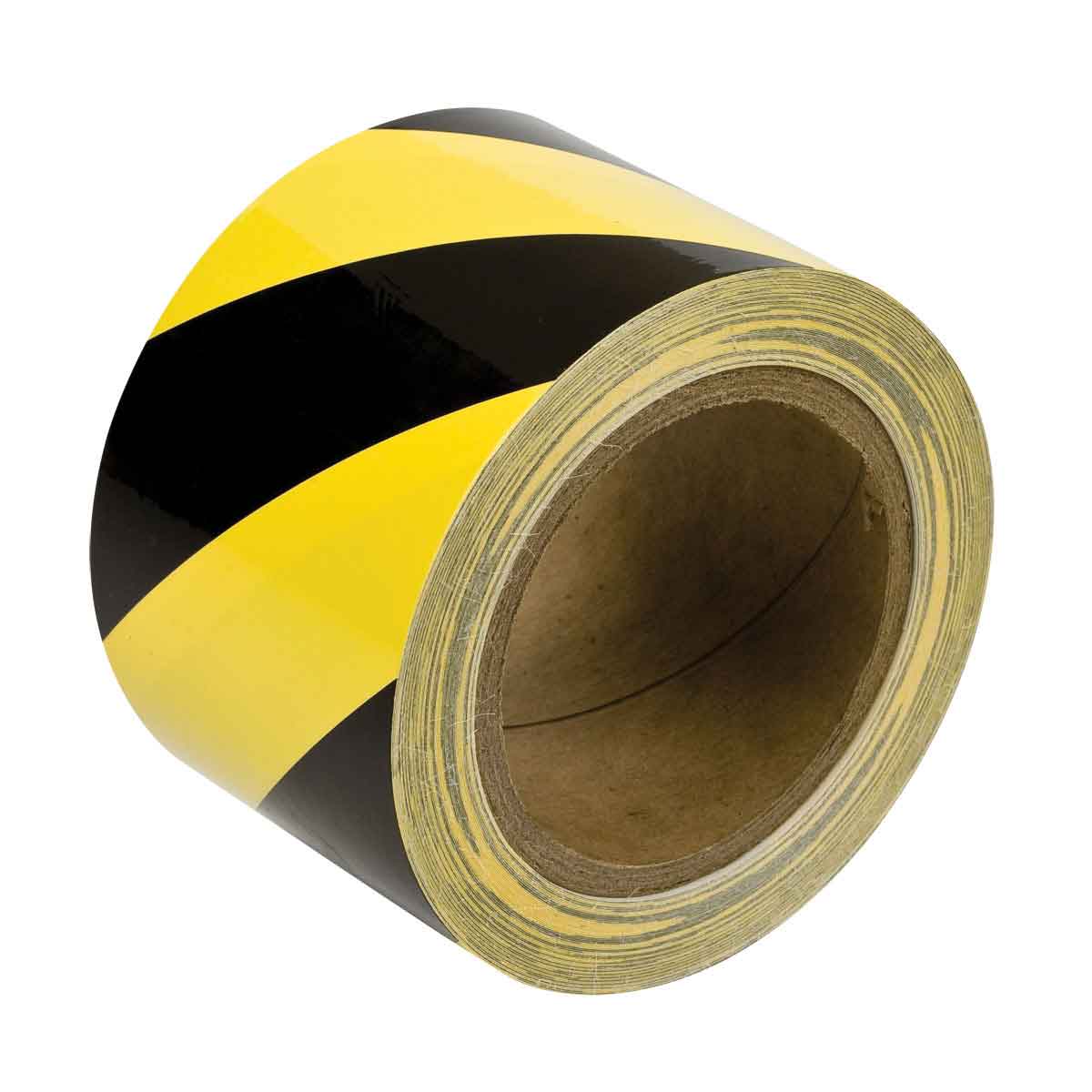 58257 B950 3"X60' BLK/YEL STRIPED AISLE TAPE