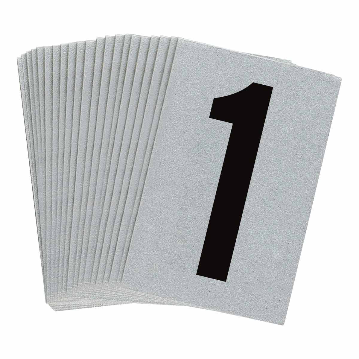 5900-1 1 in Plastic N&L Black on Silver 1 25/PK