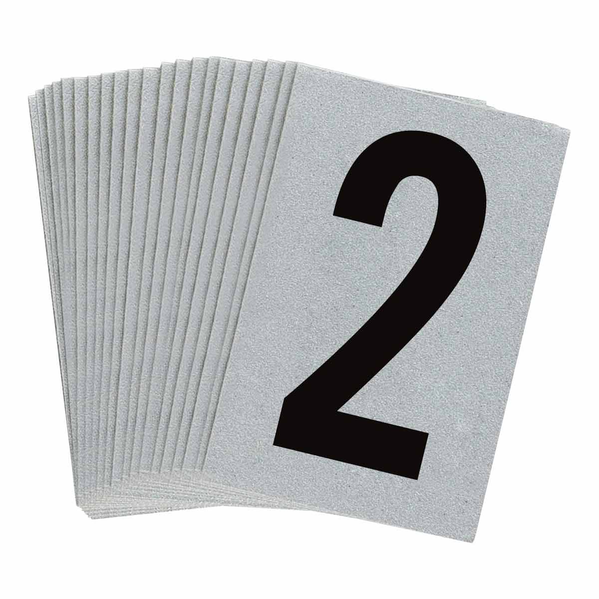 5900-2 1 in Plastic N&L Black on Silver 2 25/PK