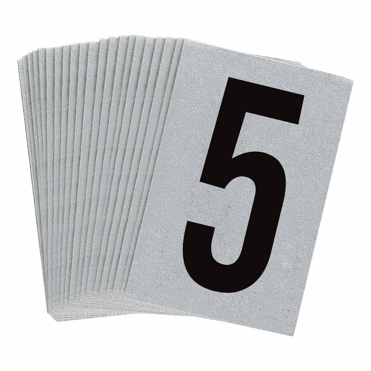 5900-5 1 in Plastic N&L Black on Silver 5 25/PK