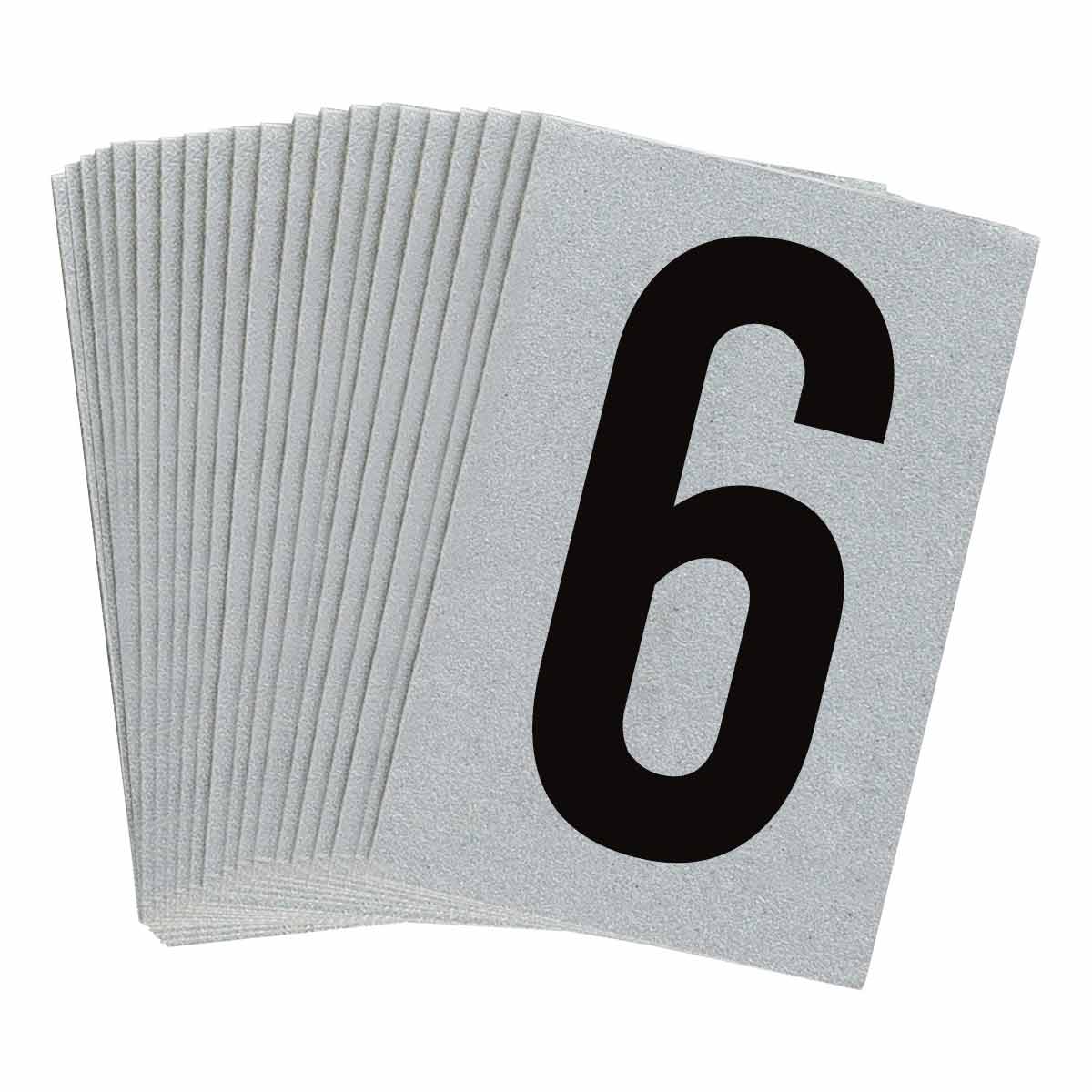 5900-6 1 in Plastic N&L Black on Silver 6 25/PK