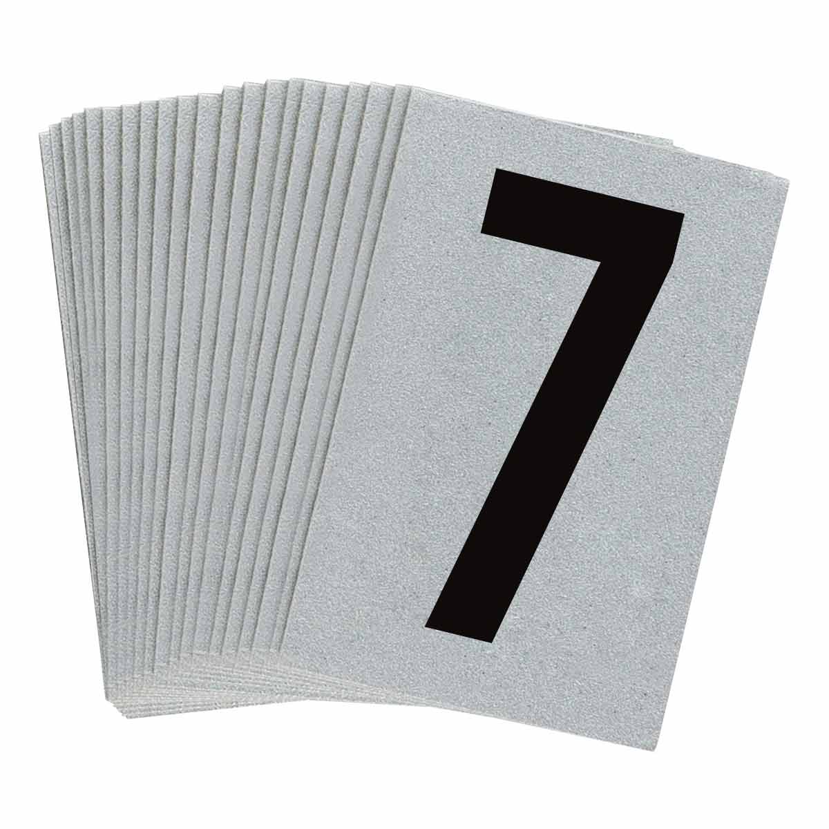 5900-7 1 in Plastic N&L Black on Silver 7 25/PK