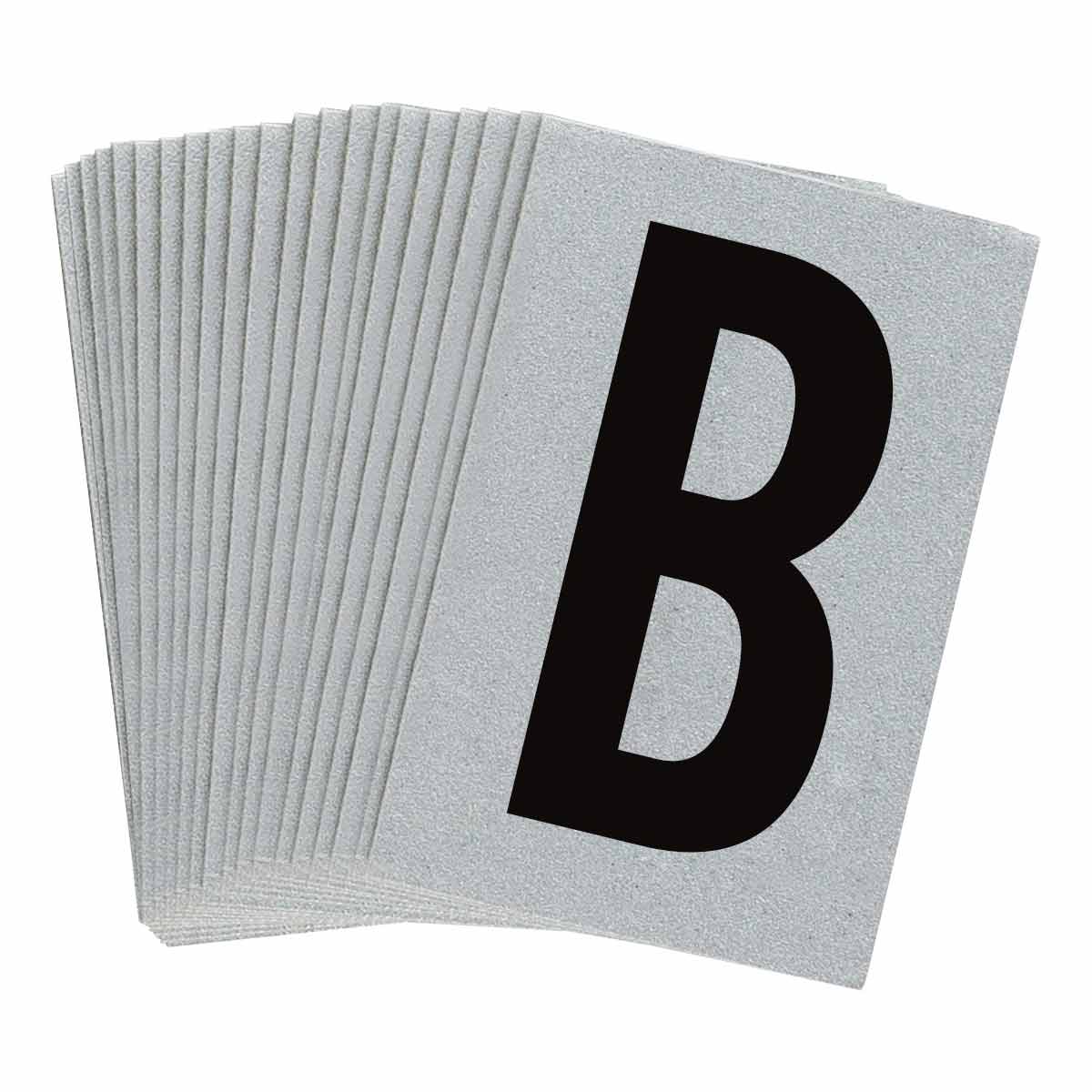5900-B 1 in Plastic N&L Black on Silver B 25/PK