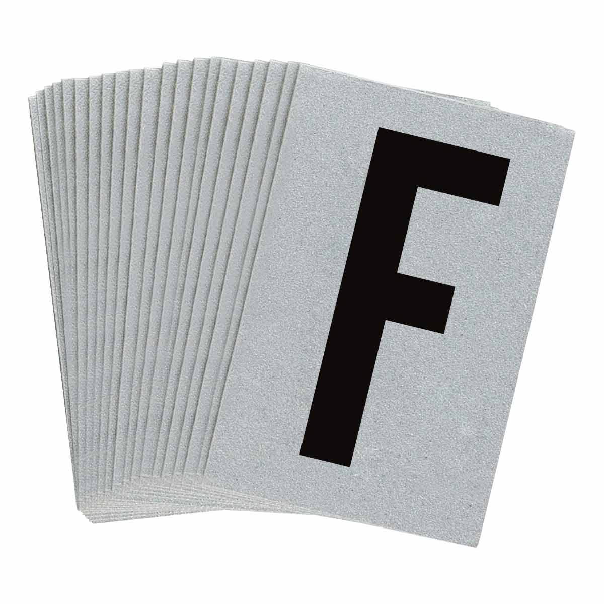 5900-F 1 in Plastic N&L Black on Silver F 25/PK
