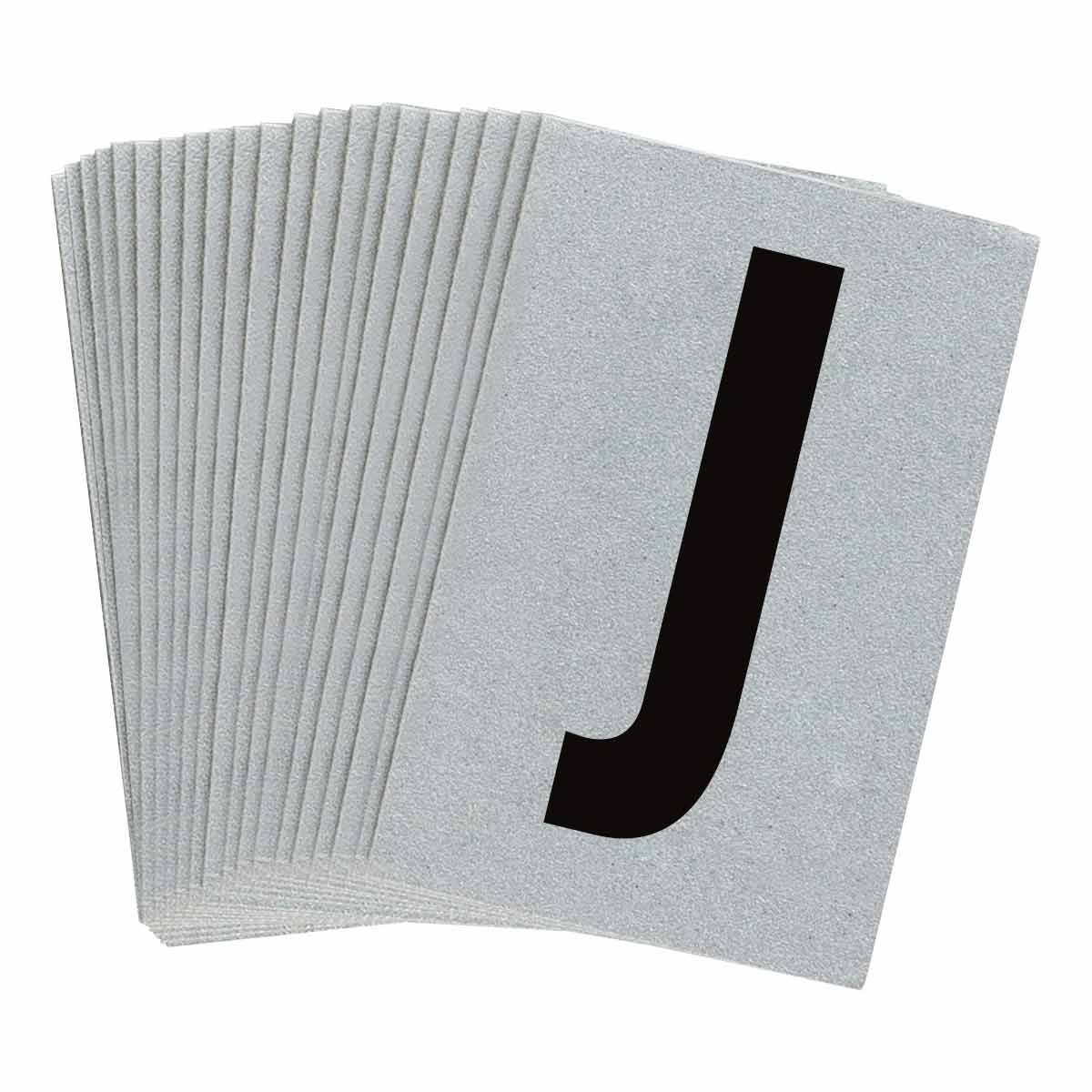 5900-J 1 in Plastic N&L Black on Silver J 25/PK