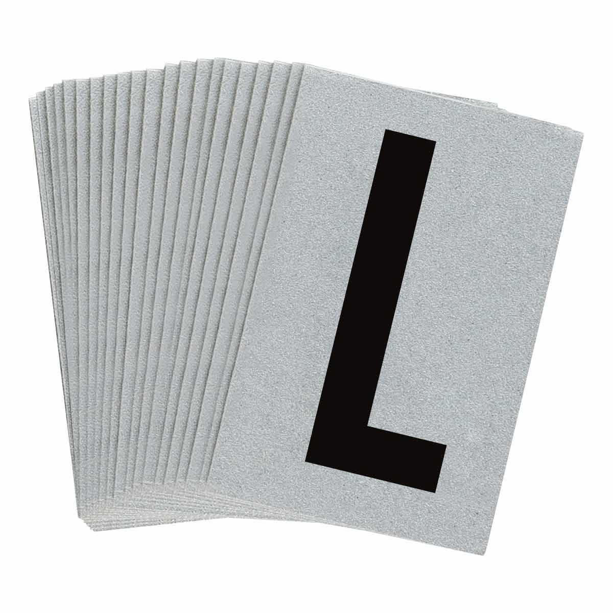 5900-L 1 in Plastic N&L Black on Silver L 25/PK