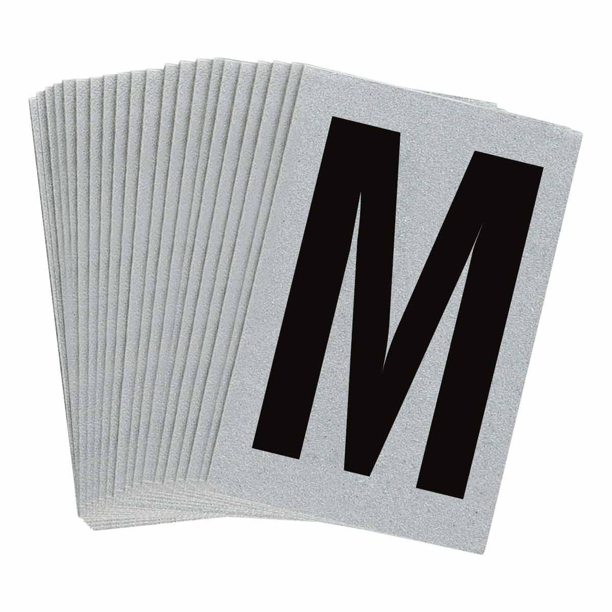 5900-M 1 in Plastic N&L Black on Silver M 25/PK