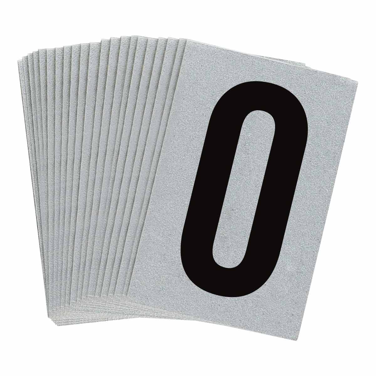 5900-O 1 in Plastic N&L Black on Silver O 25/PK