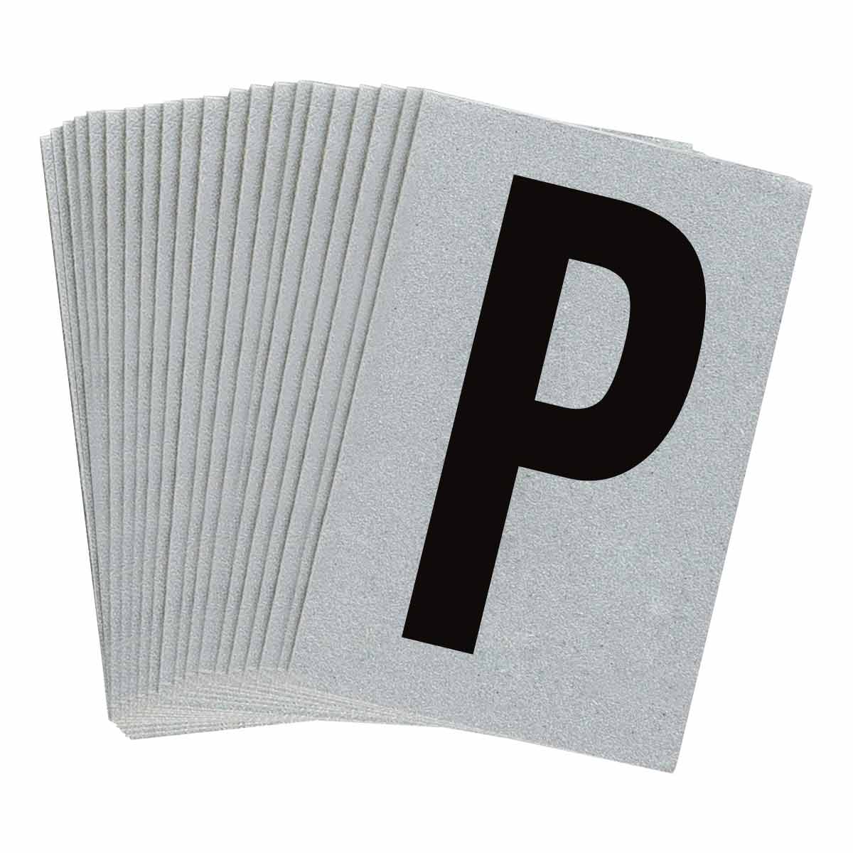5900-P 1 in Plastic N&L Black on Silver P 25/PK