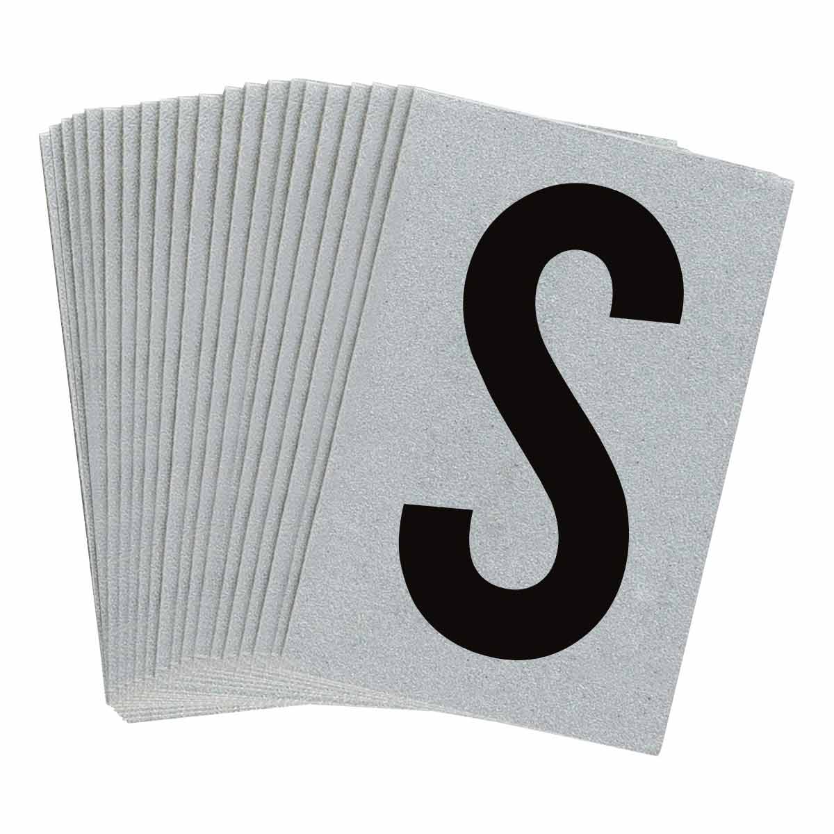 5900-S 1 in Plastic N&L Black on Silver S 25/PK