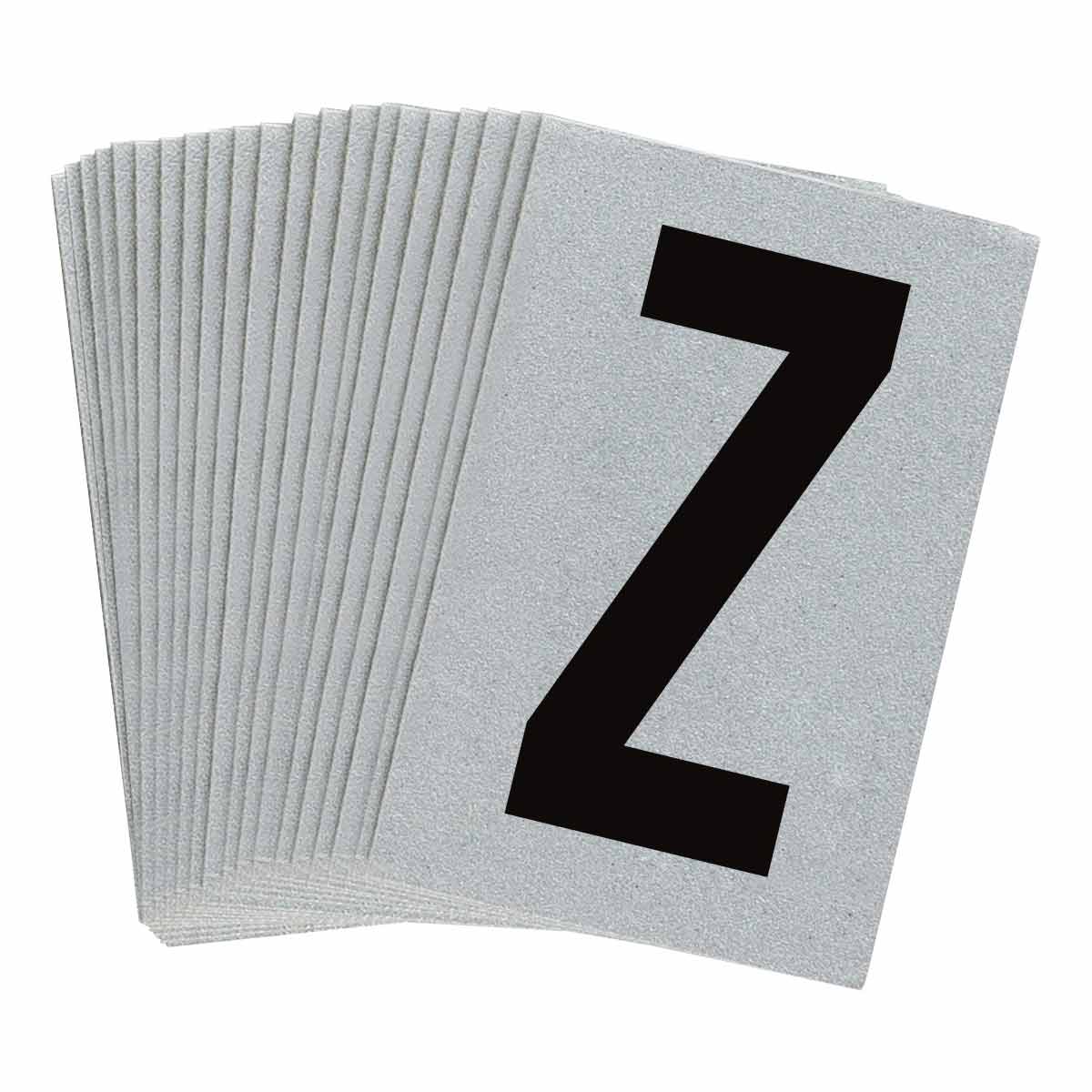 5900-Z 1 in Plastic N&L Black on Silver Z 25/PK