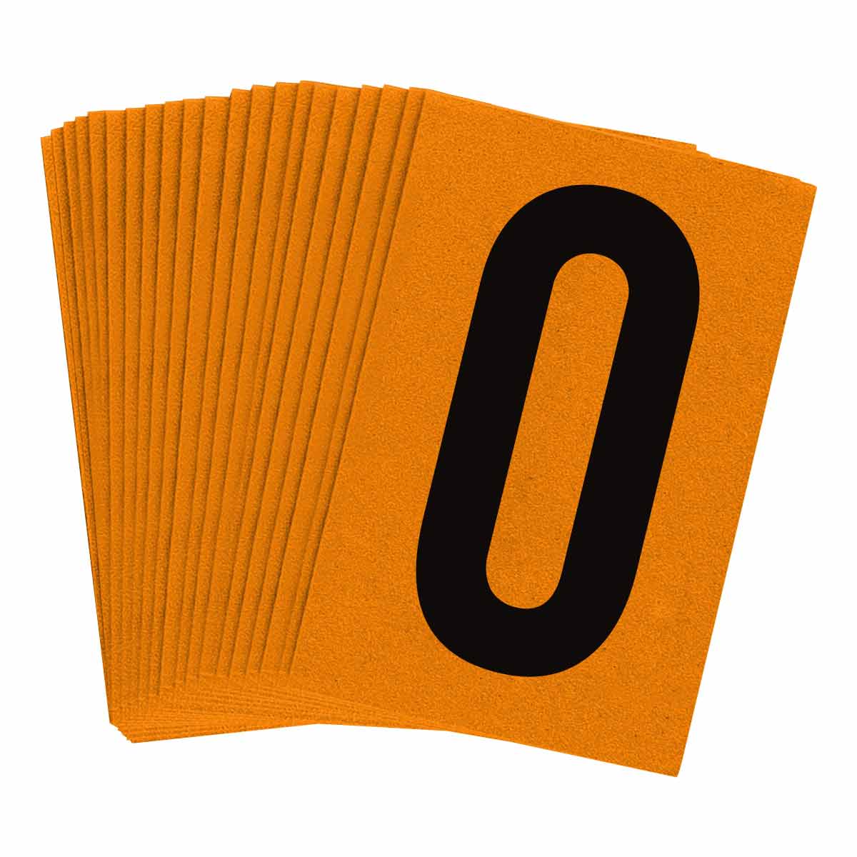 5910-0 1 in Plastic N&L Black on Orange 0 25/PK