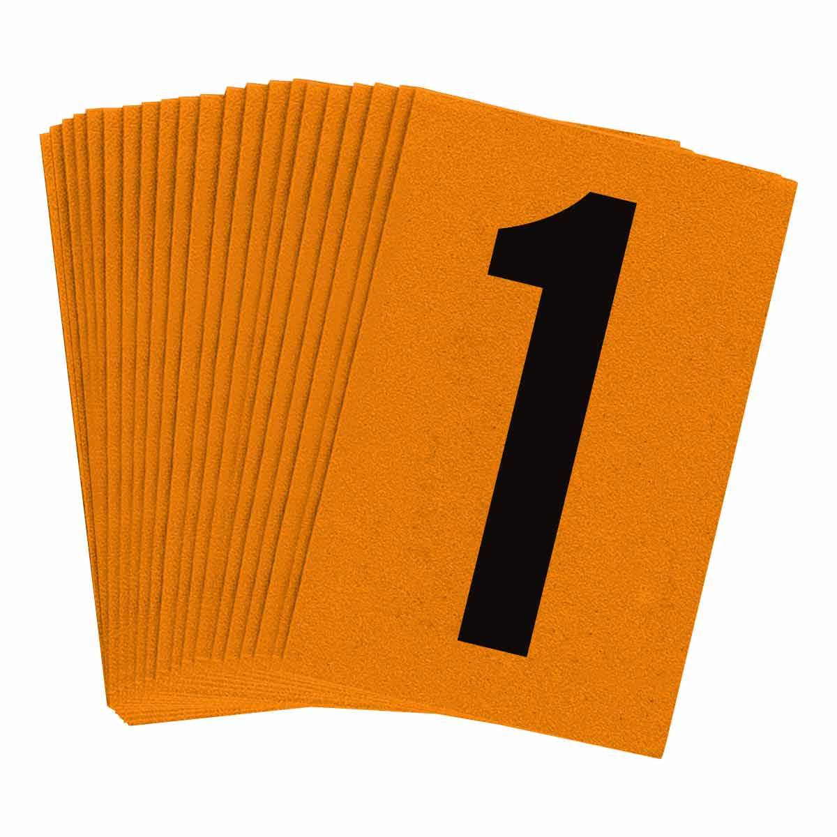 5910-1 1 in Plastic N&L Black on Orange 1 25/PK