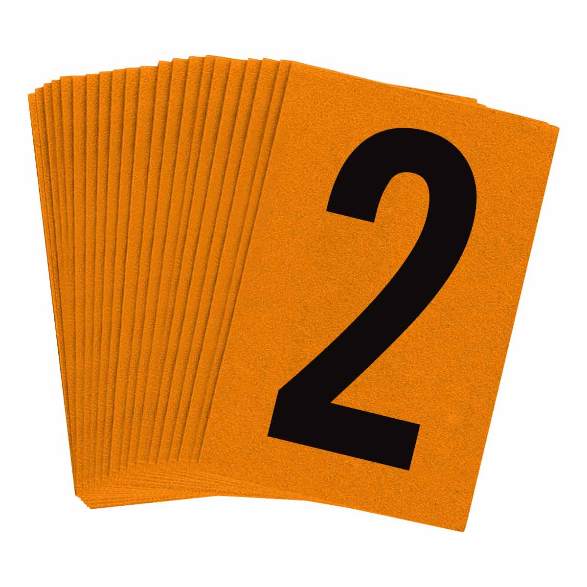 5910-2 1 in Plastic N&L Black on Orange 2 25/PK