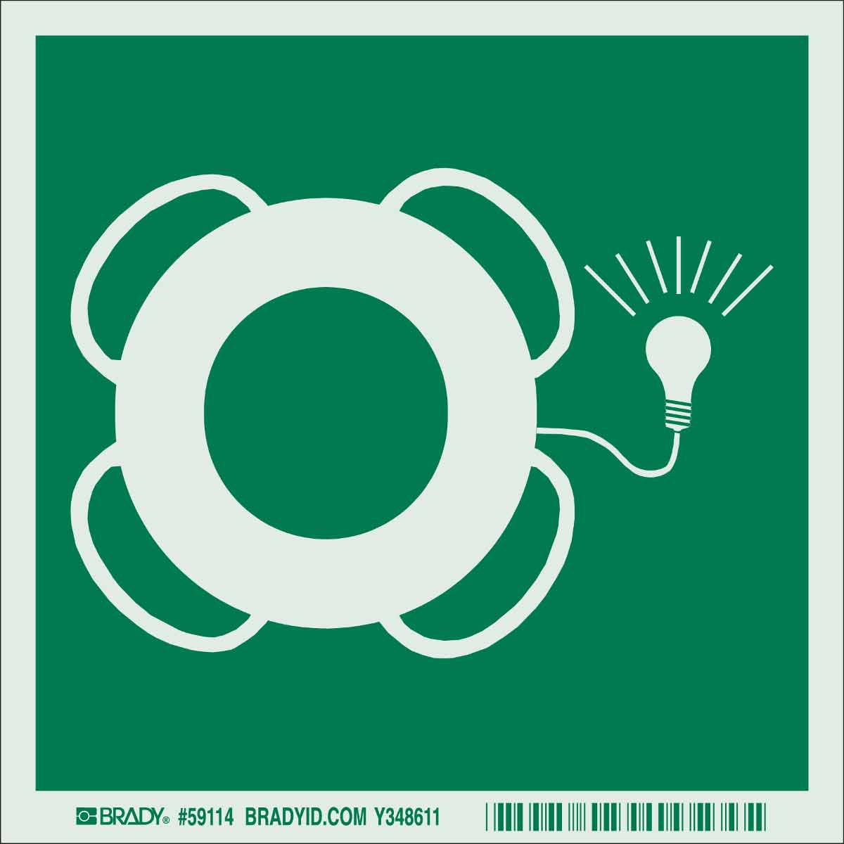 59114 B324 IMO LBL 6X6 GRN/PHOTOLUM