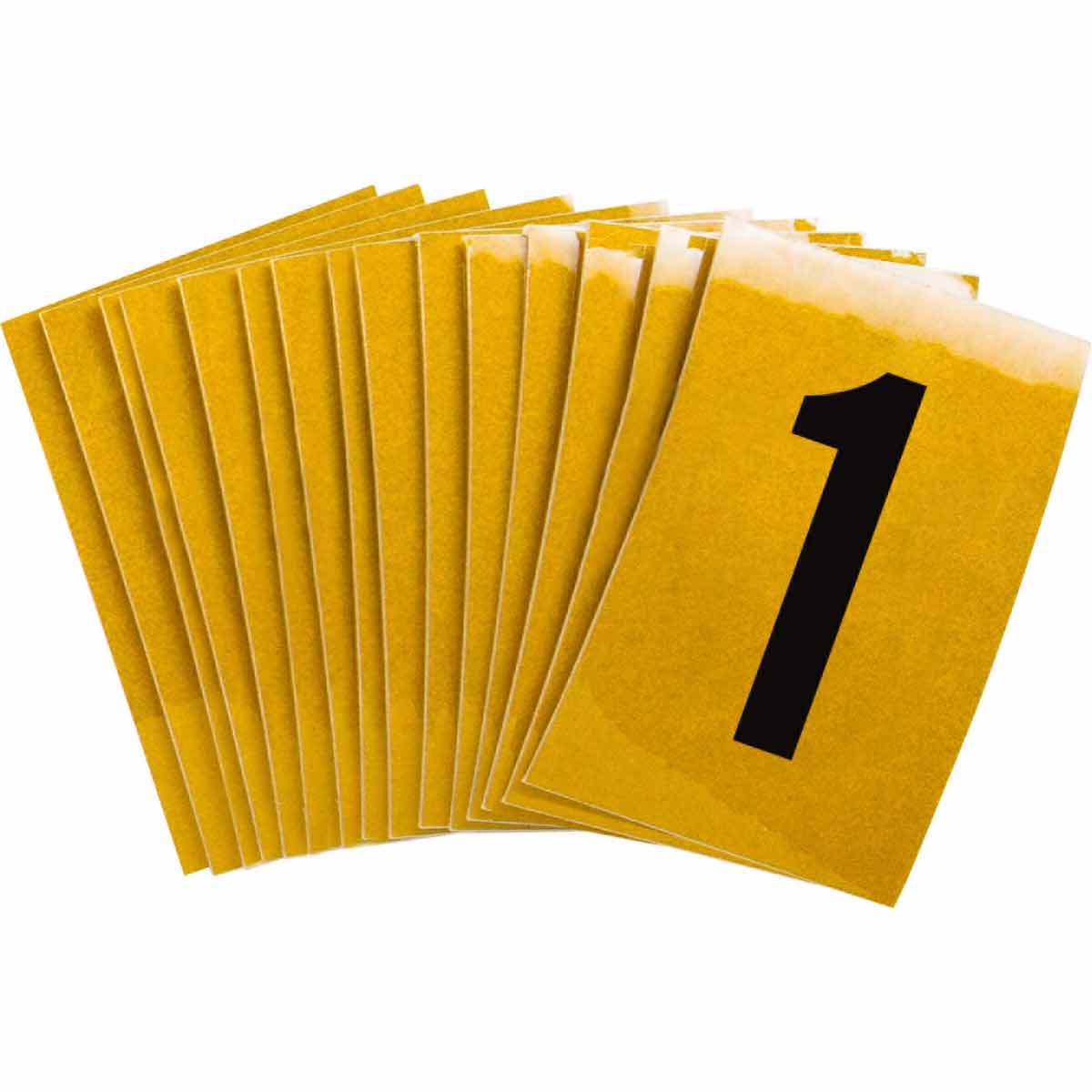 5920-1 1 in Plastic N&L Black on Yellow 1 25/PK