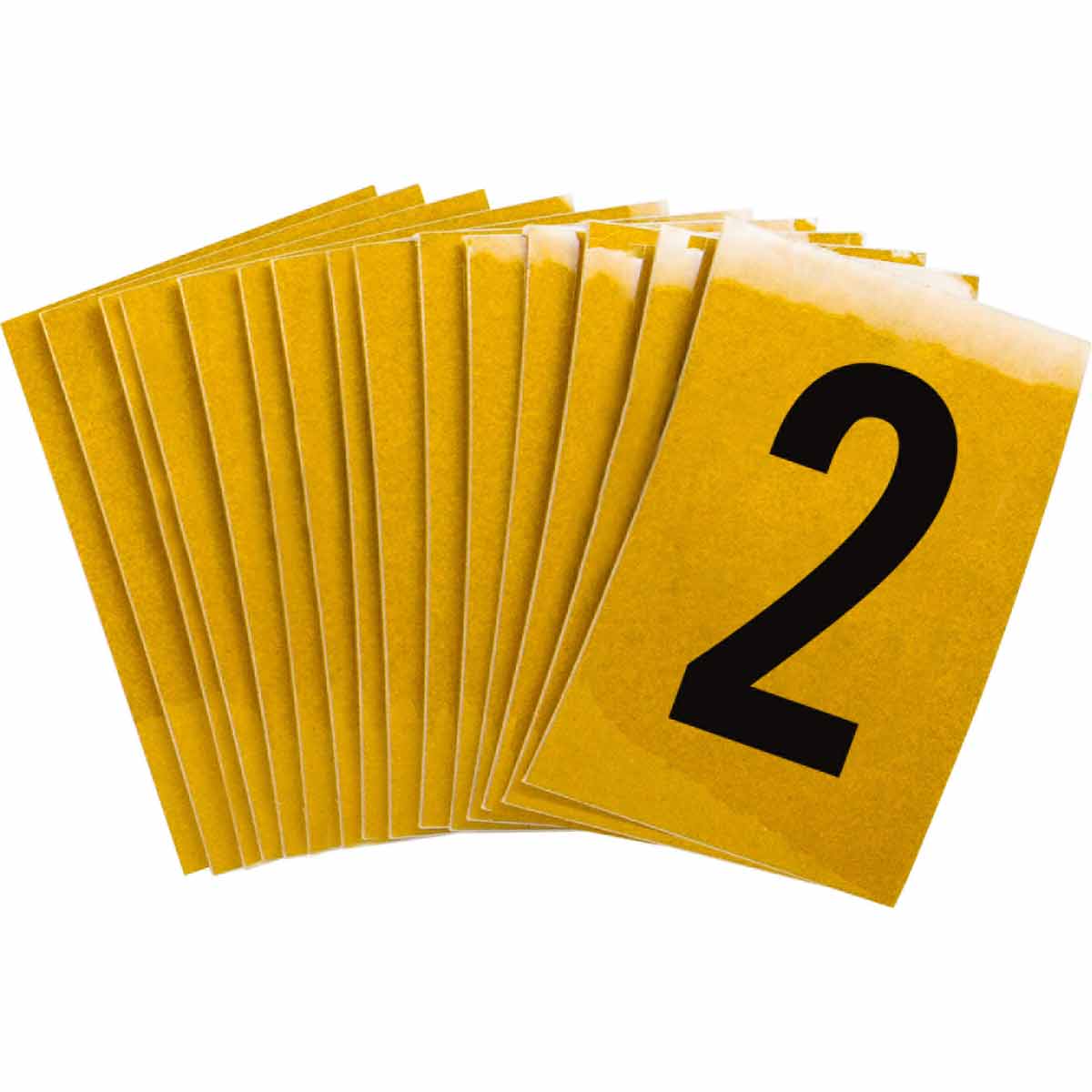 5920-2 1 in Plastic N&L Black on Yellow 2 25/PK