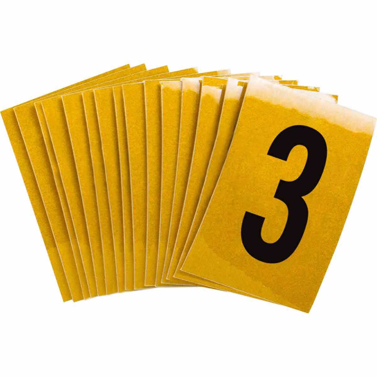 5920-3 1 in Plastic N&L Black on Yellow 3 25/PK