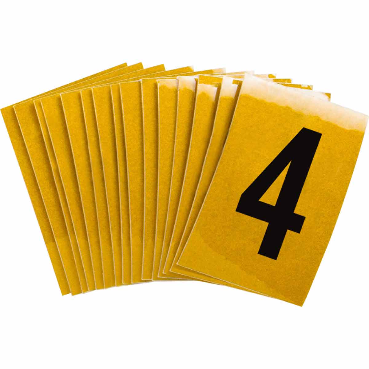 5920-4 1 in Plastic N&L Black on Yellow 4 25/PK