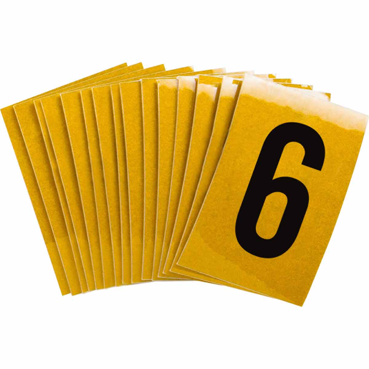 5920-6 1 in Plastic N&L Black on Yellow 6 25/PK