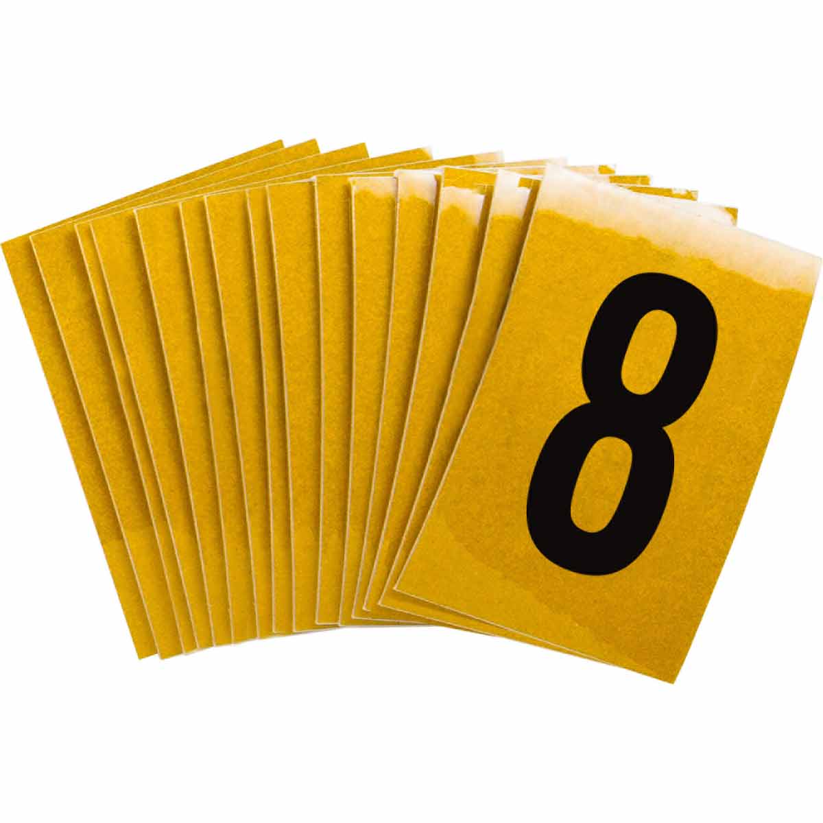 5920-8 1 in Plastic N&L Black on Yellow 8 25/PK