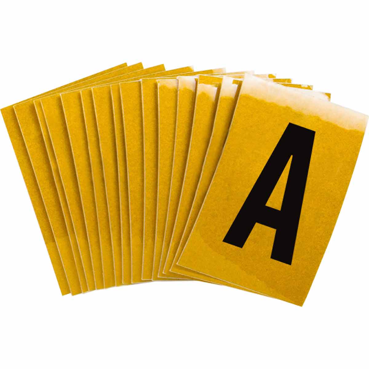 5920-A 1 in Plastic N&L Black on Yellow A 25/PK