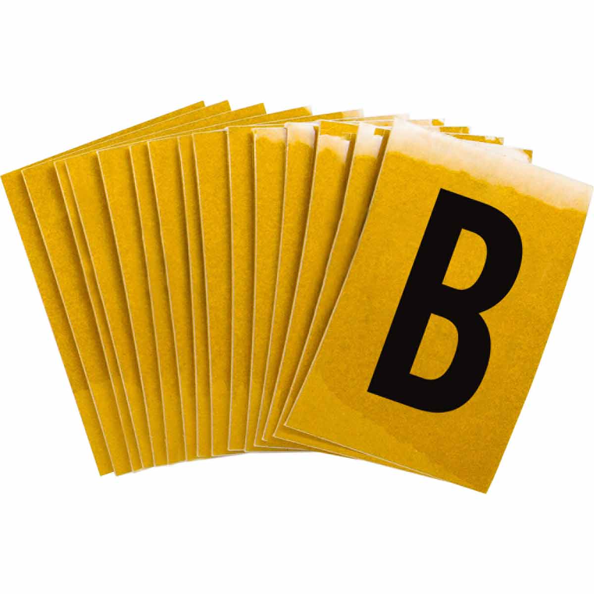5920-B 1 in Plastic N&L Black on Yellow B 25/PK