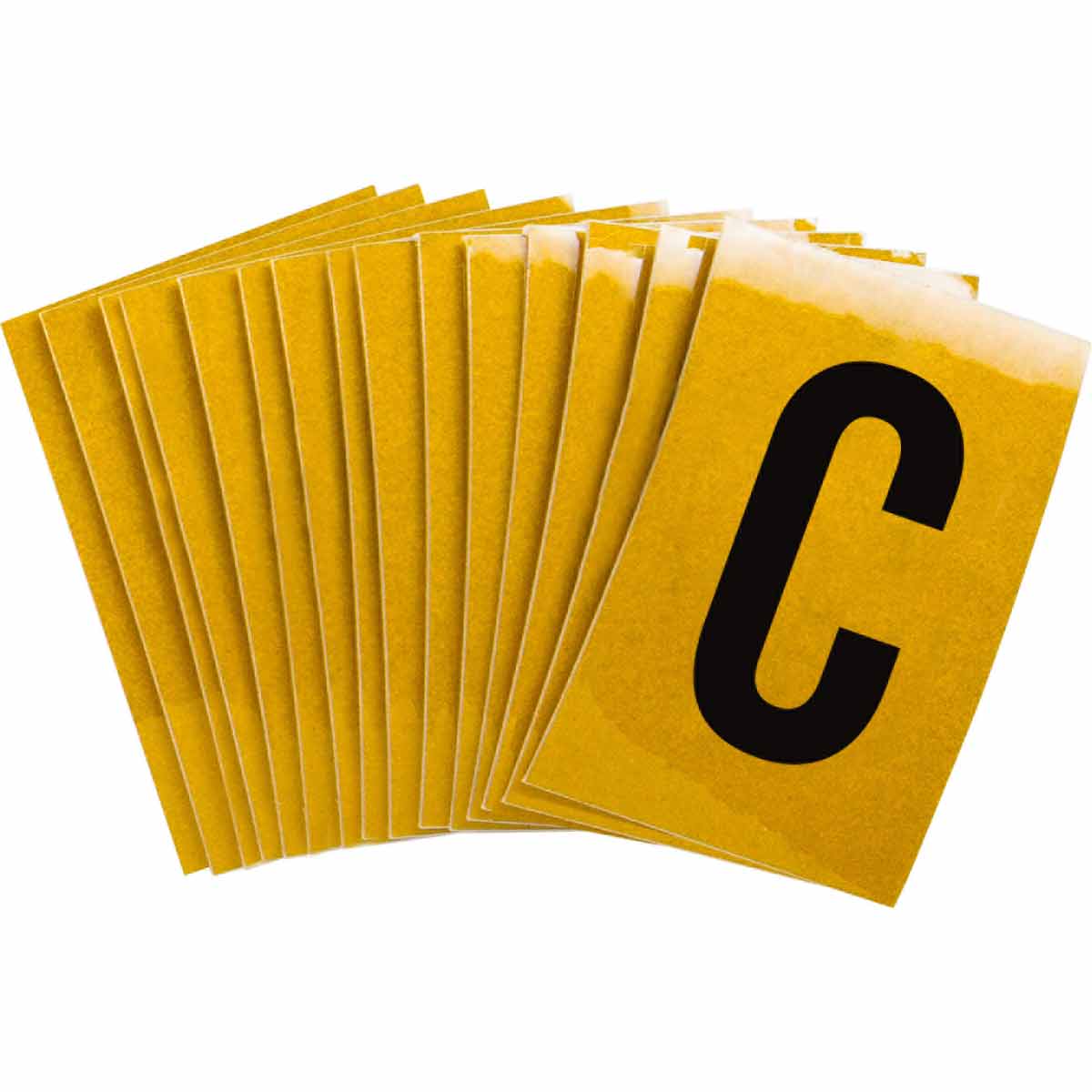 5920-C 1 in Plastic N&L Black on Yellow C 25/PK