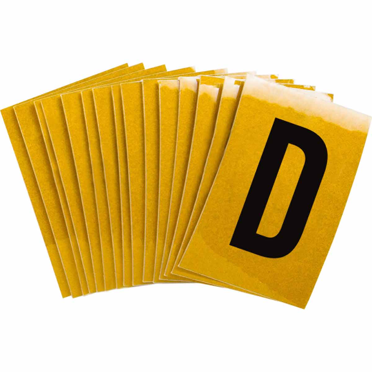 5920-D 1 in Plastic N&L Black on Yellow D 25/PK